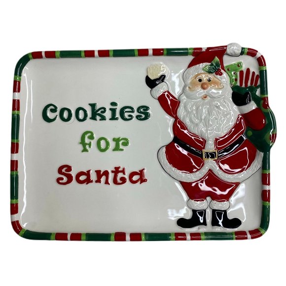 Fitz and Floyd Other - Fitz and Floyd Christmas Santa Plate "Cookies for Santa"